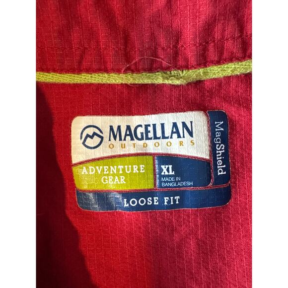 Magellan Outdoors Adventure Gear Men’s XL Brick Red 100% Cotton Button-Up - Picture 6 of 7